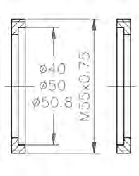 Set of retaining rings,Ø40 mm