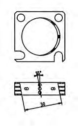 Mounting Plate 30, Latchable, 10°